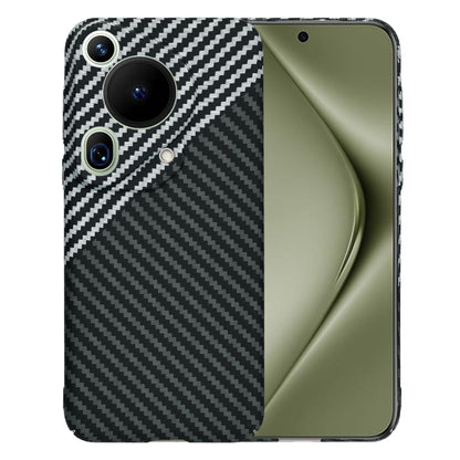 Custodia per Huawei Pura 70 Ultra, Techsuit, Carbonite FiberShell, Nero Grigio