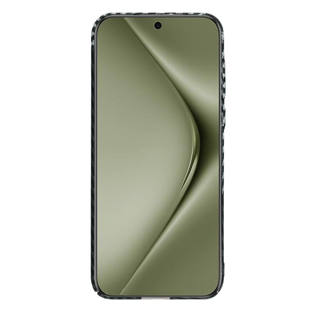 Custodia per Huawei Pura 70 Ultra, Techsuit, Carbonite FiberShell, Nero Grigio