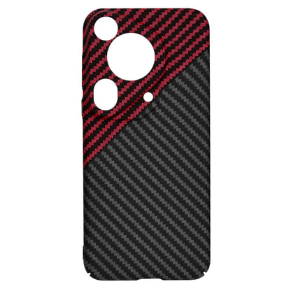 Custodia per Huawei Pura 70 Ultra, Techsuit, Carbonite FiberShell, Nero Rosso