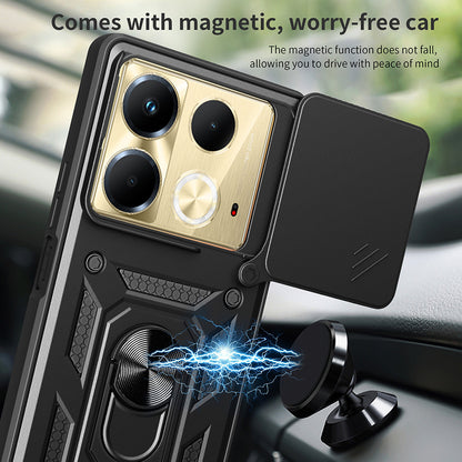 Custodia per Infinix Note 40 4G, Techsuit, CamShield, Nera