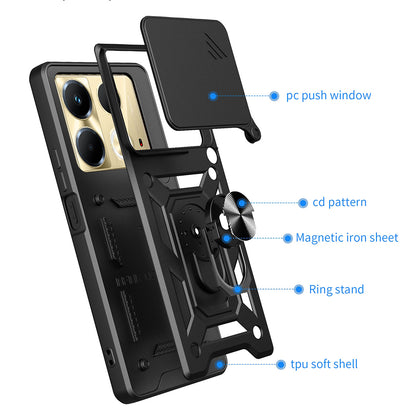 Custodia per Infinix Note 40 4G, Techsuit, CamShield, Nera