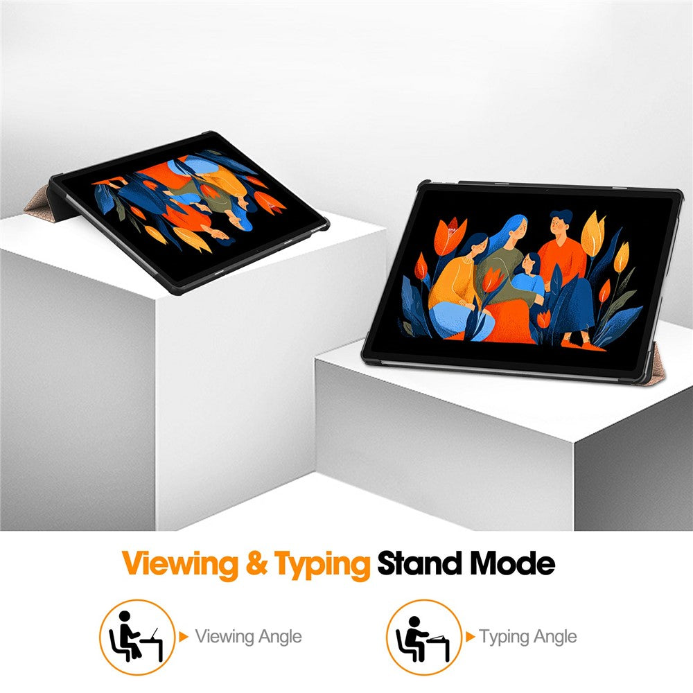 Custodia per Lenovo Idea Tab Plus, Techsuit, FoldPro, Rosa Dorato