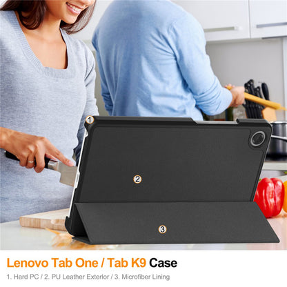 Custodia per Lenovo Tab K9, Techsuit, FoldPro, Nera