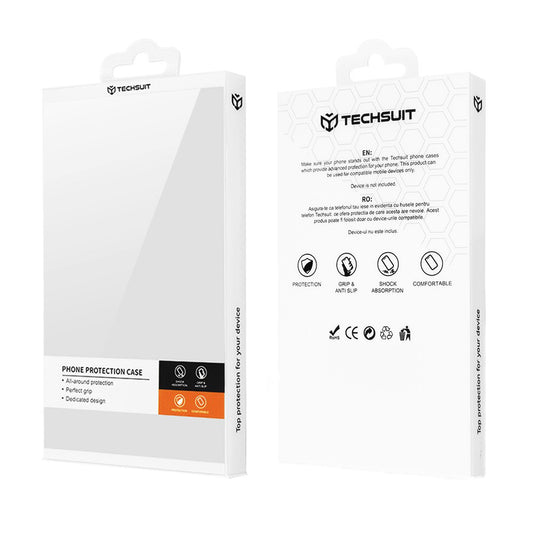 Custodia per Motorola Edge 60 Pro, Techsuit, Carbon Shield Pro, Bianca