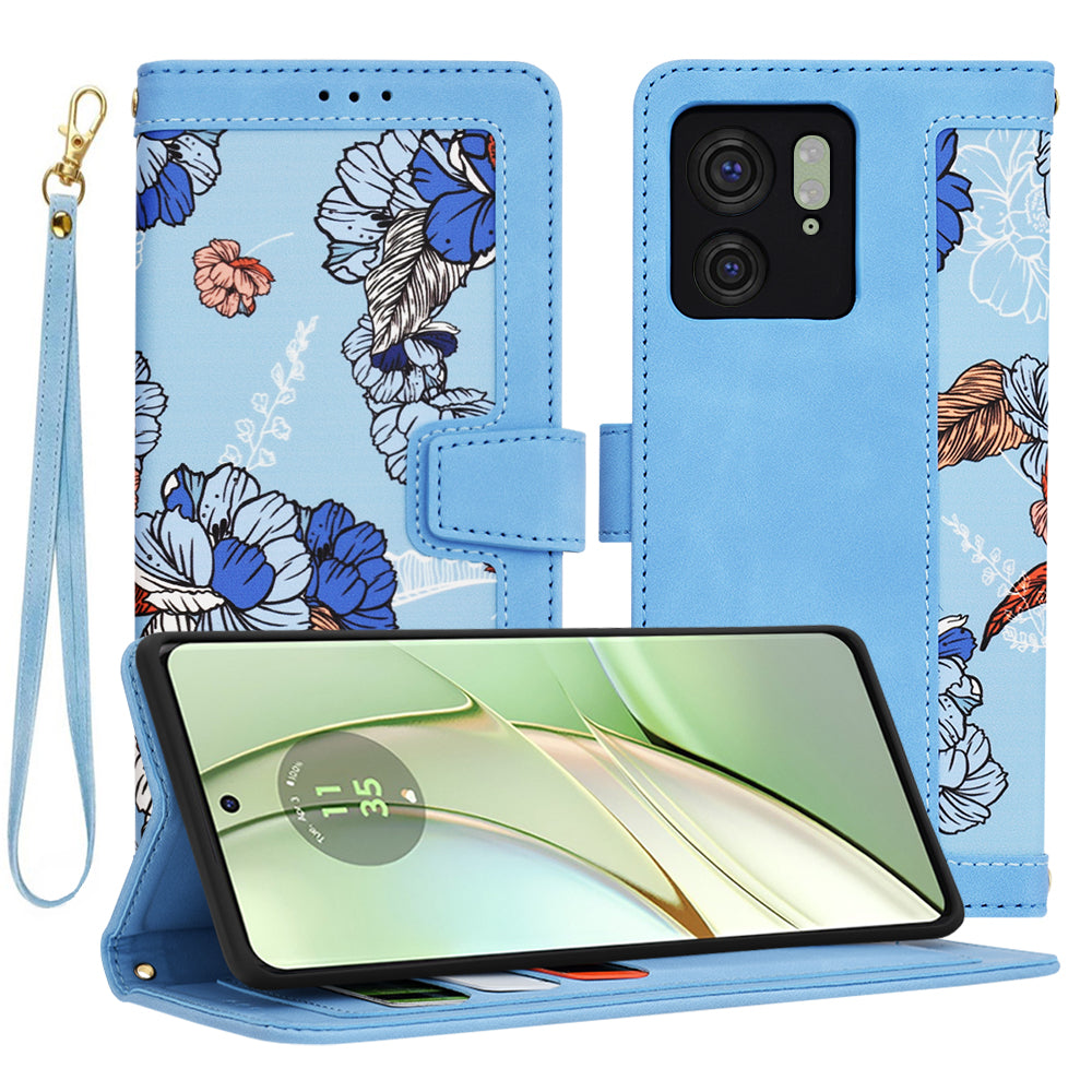Custodia per Motorola Edge (2023) / Edge 40, Techsuit, FlipCraft, Blu