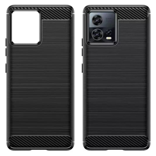 Custodia per Motorola Edge 30 Fusion, Techsuit, Carbonio, Nera
