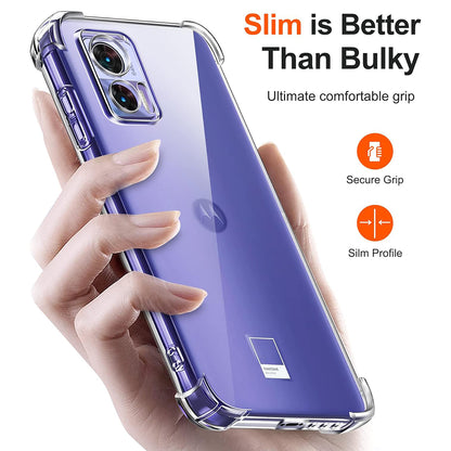 Custodia per Motorola Edge 30 Neo, Techsuit, Shockproof Clear, Trasparente