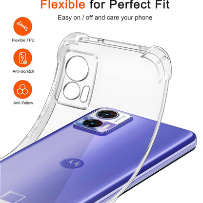 Custodia per Motorola Edge 30 Neo, Techsuit, Shockproof Clear, Trasparente