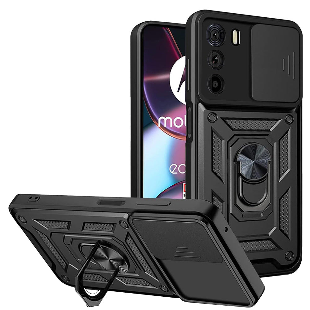 Custodia per Motorola Edge 30, Techsuit, CamShield, Nera