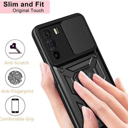 Custodia per Motorola Edge 30, Techsuit, CamShield, Nera