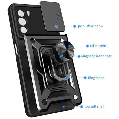 Custodia per Motorola Edge 30, Techsuit, CamShield, Nera
