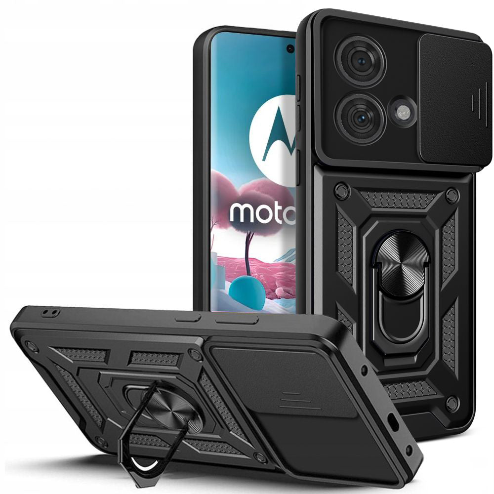 Custodia per Motorola Edge 40 Neo, Techsuit, CamShield, Nera