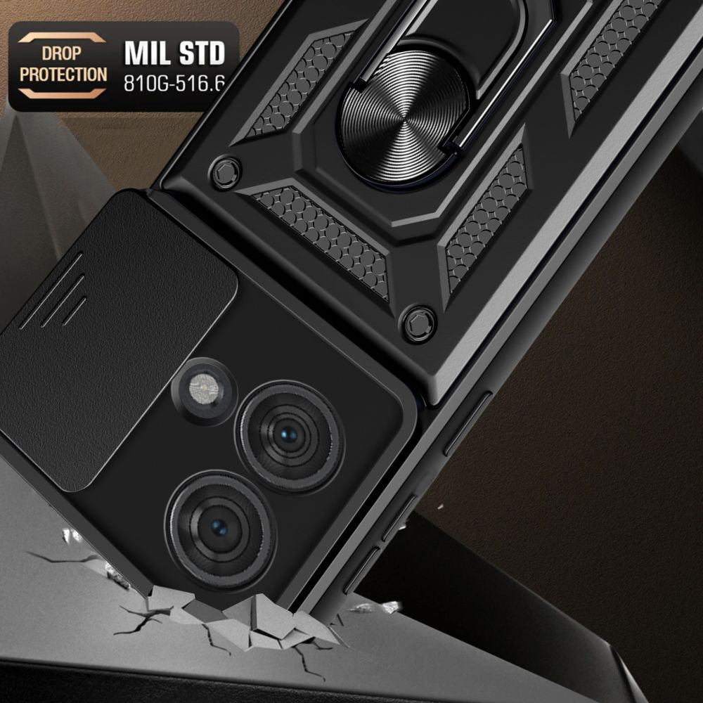 Custodia per Motorola Edge 40 Neo, Techsuit, CamShield, Nera