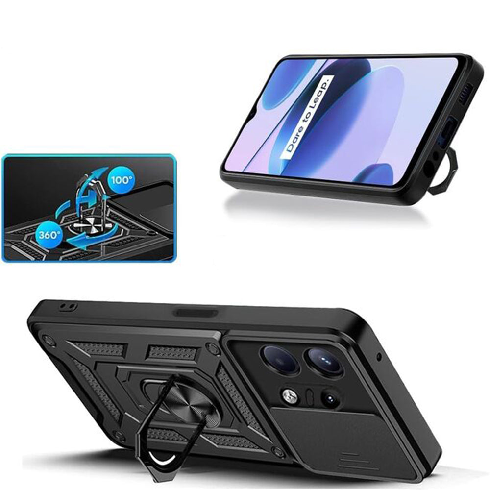 Custodia per Motorola Edge 50 Pro, Techsuit, CamShield, Blu