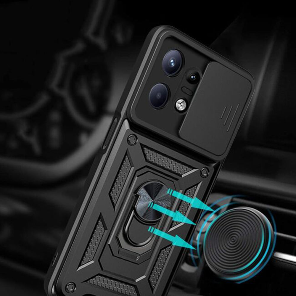 Custodia per Motorola Edge 50 Pro, Techsuit, CamShield, Blu