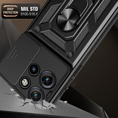 Custodia per Motorola Edge 50, Techsuit, CamShield, Nera