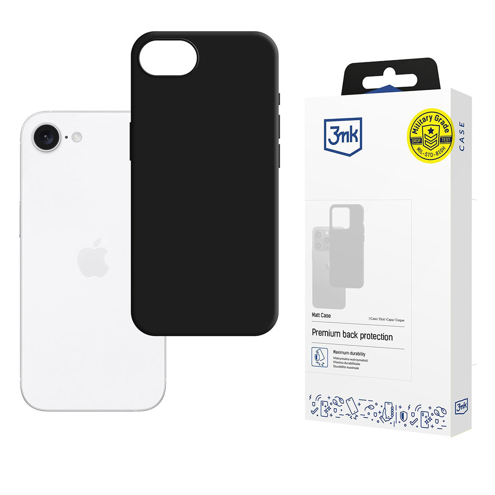 Custodia per Motorola Edge 60 Fusion / Edge 60, 3MK, Nera Opaca