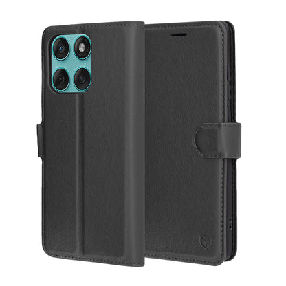 Custodia per Motorola Edge 60 Fusion / Edge 60, Techsuit, Leather Folio, Nera