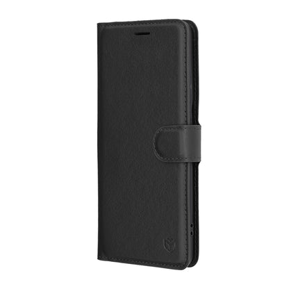 Custodia per Motorola Edge 60 Pro, Techsuit, Leather Folio, Nera