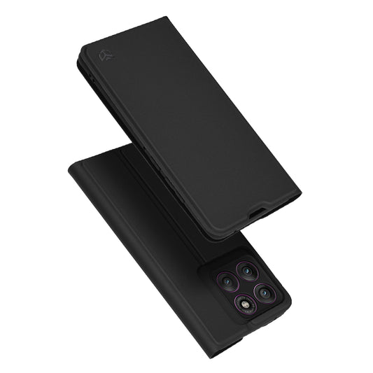 Custodia per Motorola Edge 60 Pro, Techsuit, Magskin Book, Nera