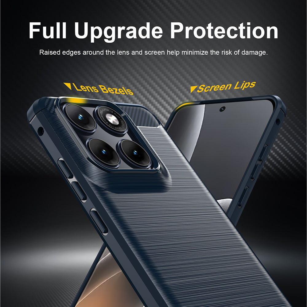 Custodia per Motorola Edge 70 Fusion, Techsuit, Carbonio, Blu