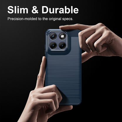 Custodia per Motorola Edge 70 Fusion, Techsuit, Carbonio, Blu