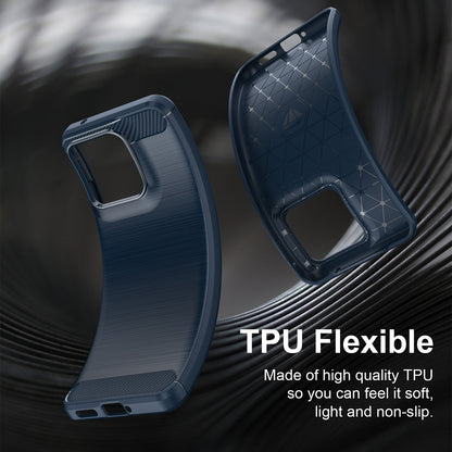 Custodia per Motorola Edge 70 Fusion, Techsuit, Carbonio, Blu