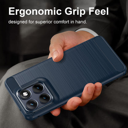 Custodia per Motorola Edge 70 Fusion, Techsuit, Carbonio, Blu