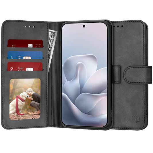 Custodia per Motorola Edge 70 Fusion, Techsuit, Diary Book, Nera