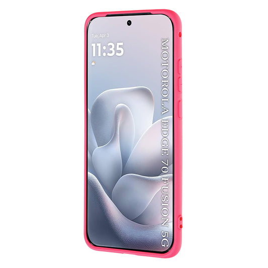 Custodia per Motorola Edge 70 Fusion, Techsuit, SoftFlex, Rosa Scuro