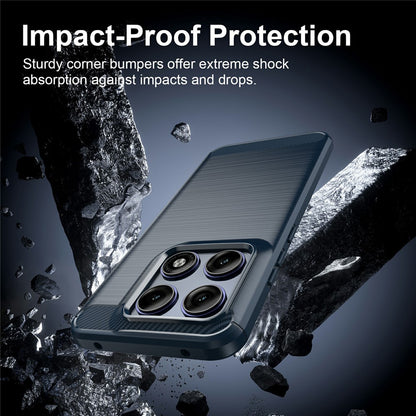 Custodia per Motorola Edge 70 Pro, Techsuit, Carbonio, Blu