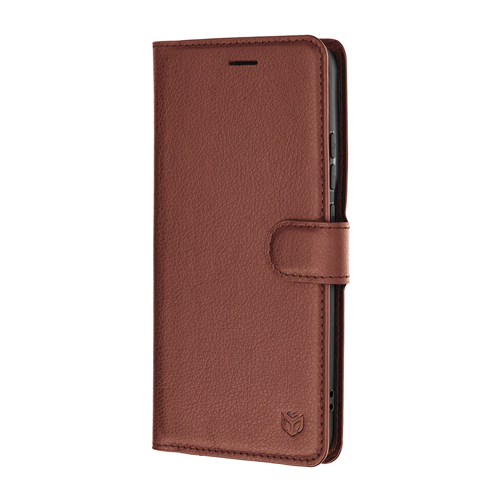 Custodia per Motorola Edge 70 Pro, Techsuit, Leather Folio, Marrone