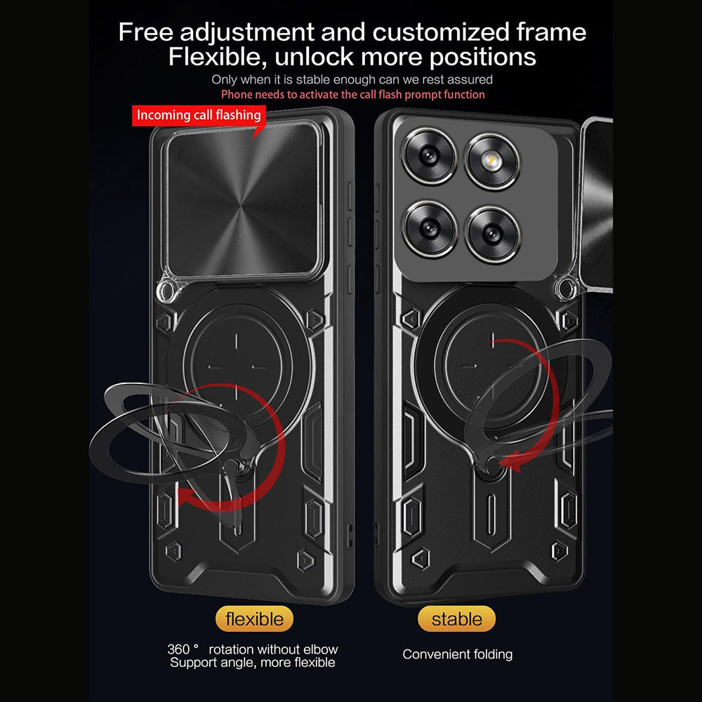 Custodia per Motorola Edge 70, Techsuit, CamGuard Pro, Rossa