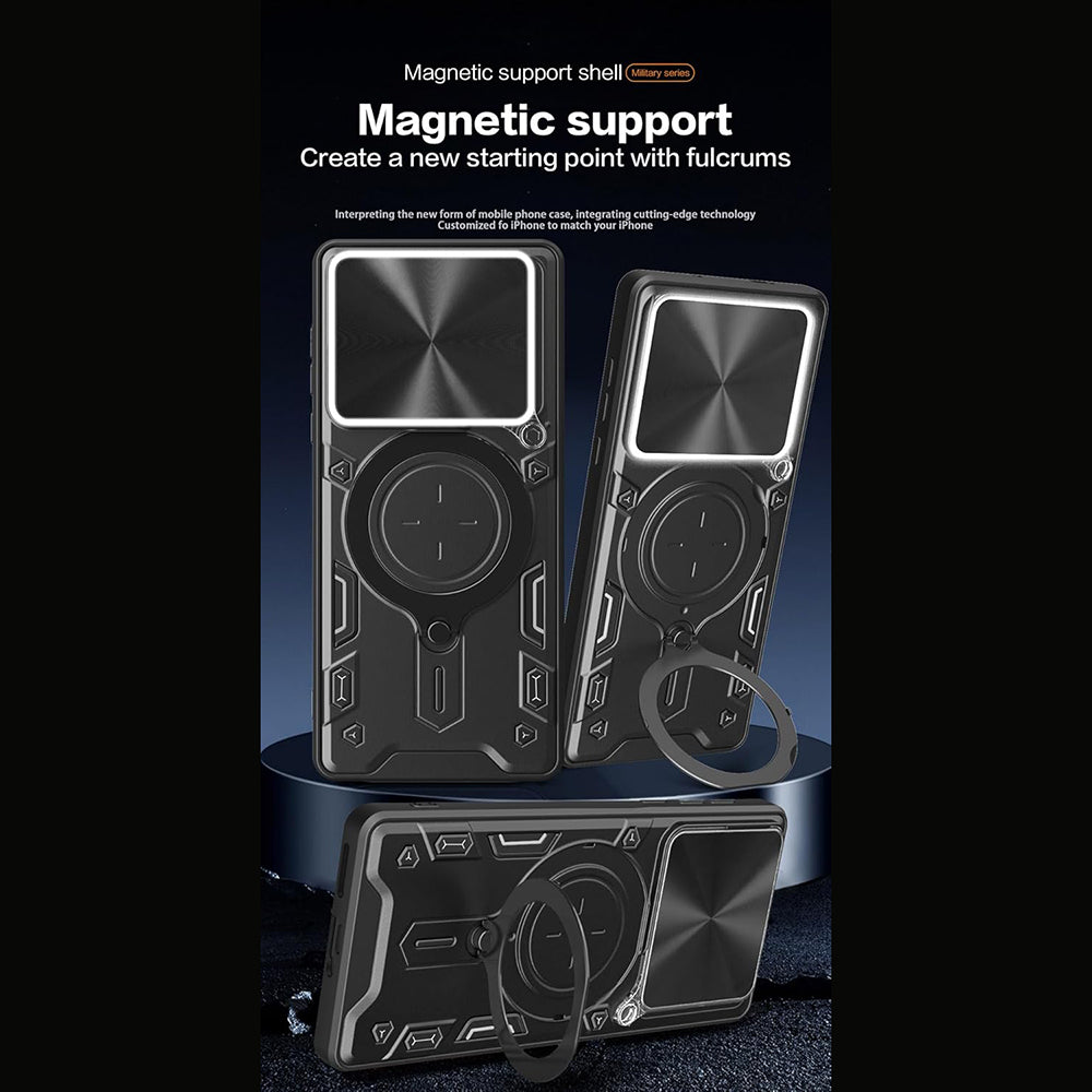 Custodia per Motorola Edge 70, Techsuit, CamGuard Pro, Rosa Dorato