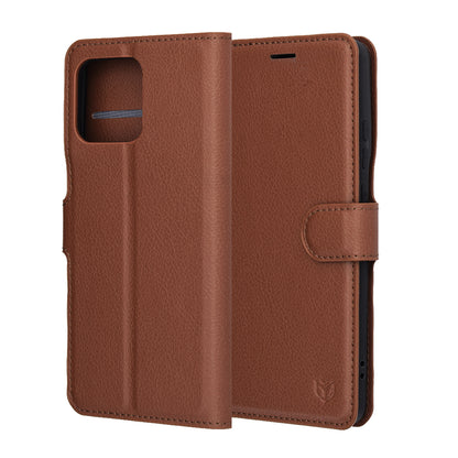 Custodia per Motorola Edge 70, Techsuit, Leather Folio, Marrone
