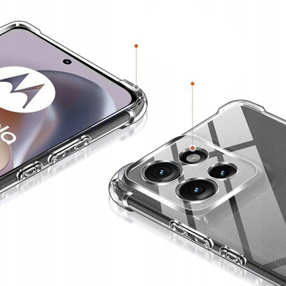 Custodia per Motorola Edge 70, Techsuit, Shockproof Clear, Trasparente