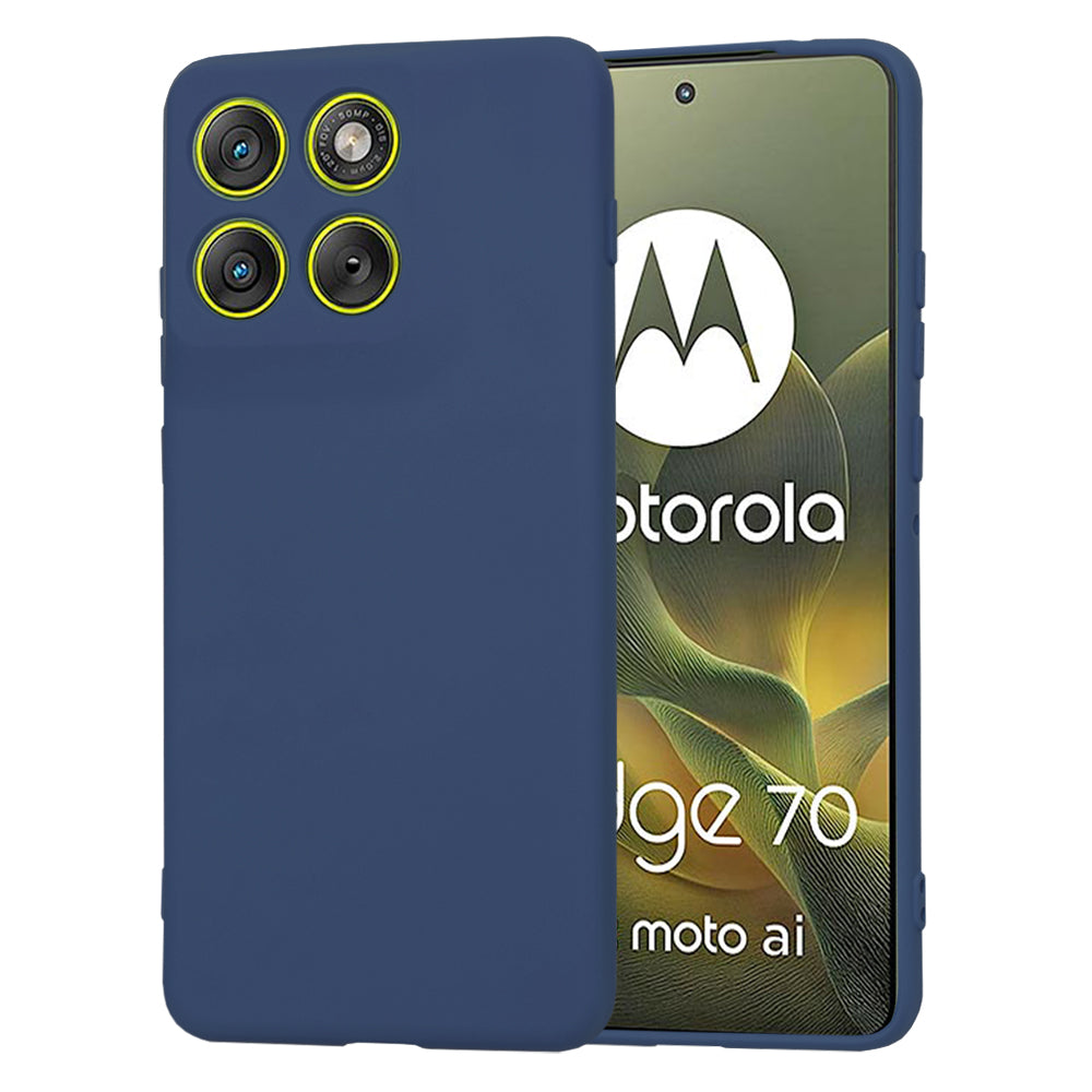 Custodia per Motorola Edge 70, Techsuit, SoftFlex, Blu Navy
