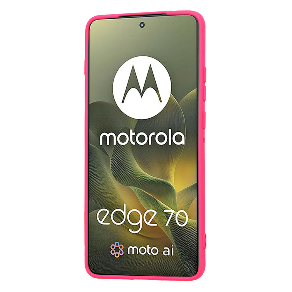Custodia per Motorola Edge 70, Techsuit, SoftFlex, Rosa Scuro