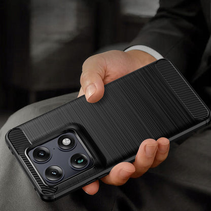 Custodia per Motorola Edge 70 Ultra / Signature, Techsuit, Carbonio, Nera