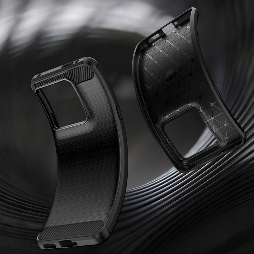 Custodia per Motorola Edge 70 Ultra / Signature, Techsuit, Carbonio, Nera