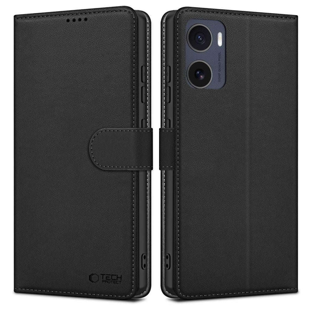 Case for Motorola Moto E15 / G05, Tech-Protect, Wallet, Black