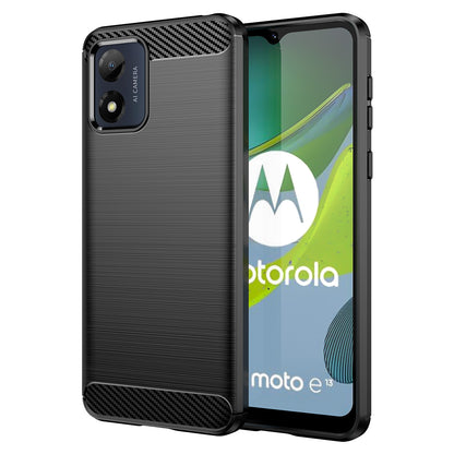 Custodia per Motorola Moto E13, OEM, Carbonio, Nera