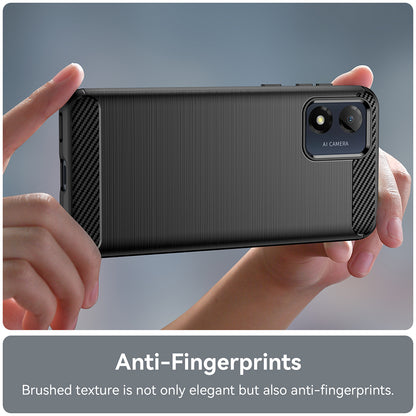 Custodia per Motorola Moto E13, Techsuit, Carbonio, Nera