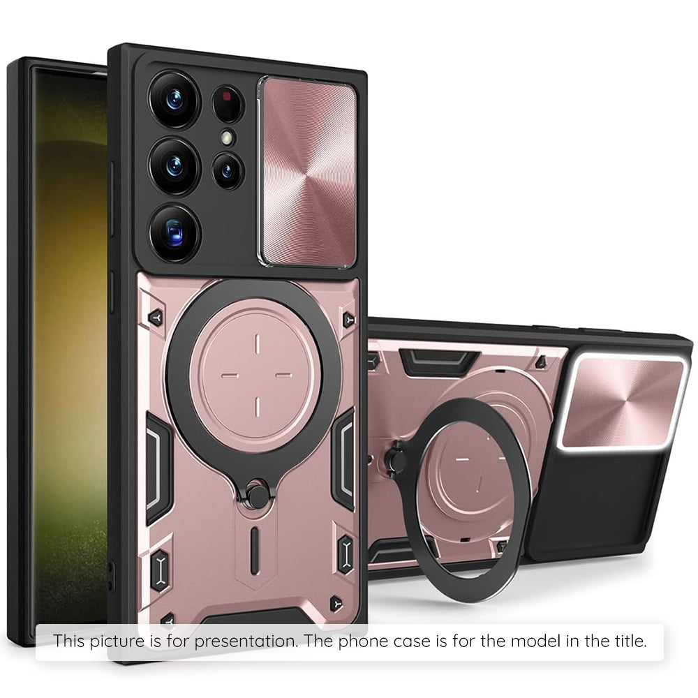 Custodia per Motorola Moto E15 / G05, Techsuit, CamGuard Pro, Rosa Dorato