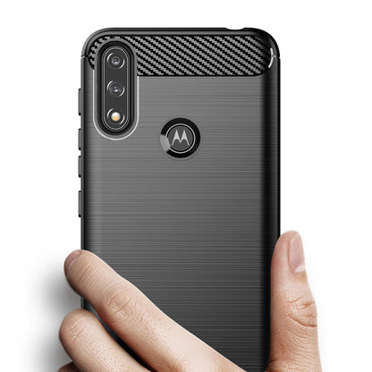 Custodia per Motorola Moto E7i Power / E7 Power, Techsuit, Carbonio, Nera