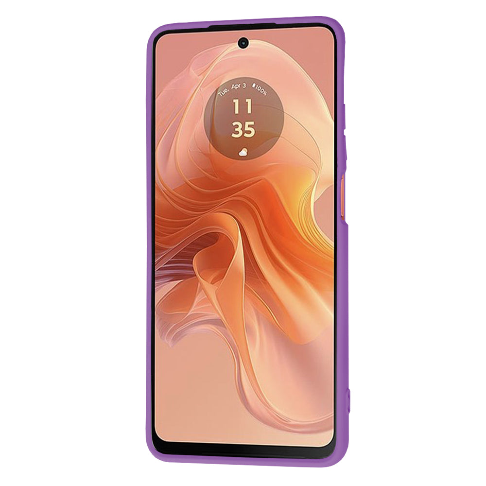 Custodia per Motorola Moto G04s / E14 / G04, Techsuit, SoftFlex, Viola