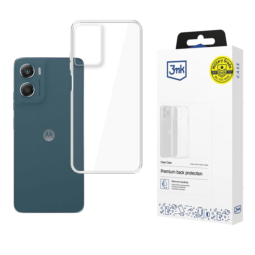 Custodia per Motorola Moto G06, 3MK, Trasparente, Trasparente