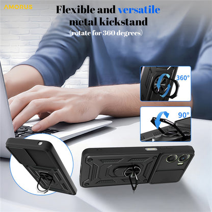 Custodia per Motorola Moto G06, Techsuit, CamShield, Dorata