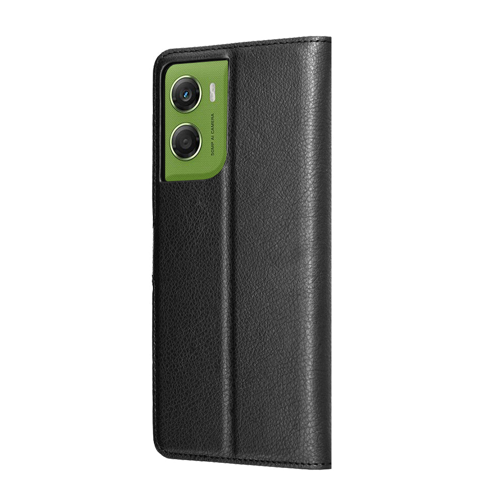 Custodia per Motorola Moto G06, Techsuit, Leather Folio, Nera