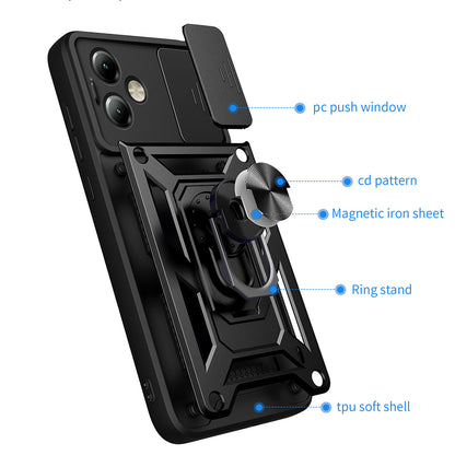 Custodia per Motorola Moto G14, Techsuit, CamShield, Blu
